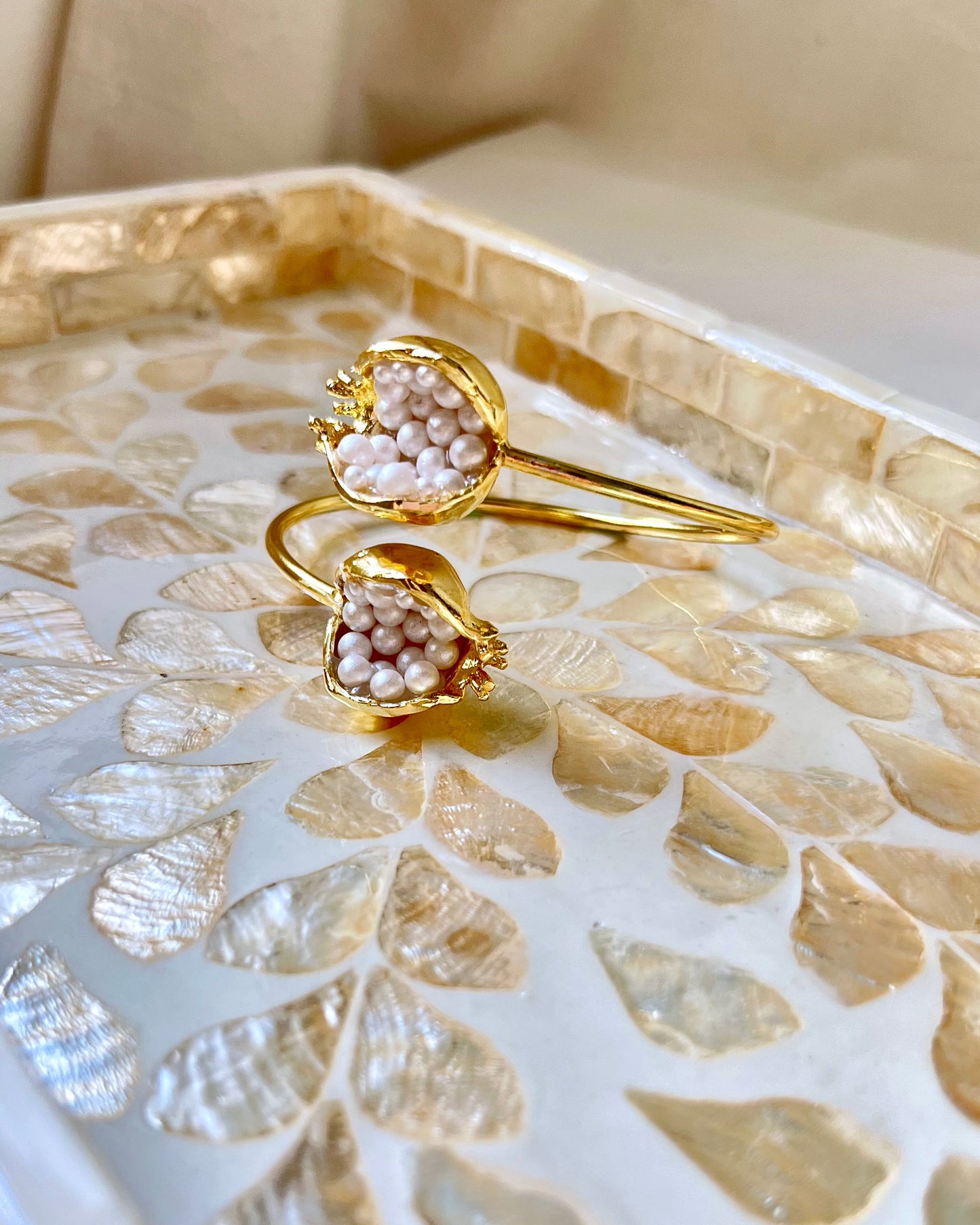 Pomegranate Open End Bangle