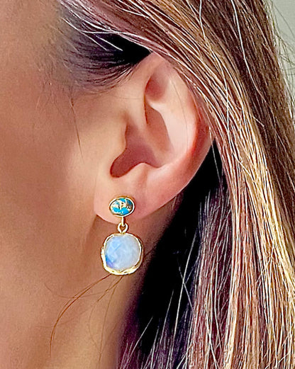 Cushion Drop Earrings