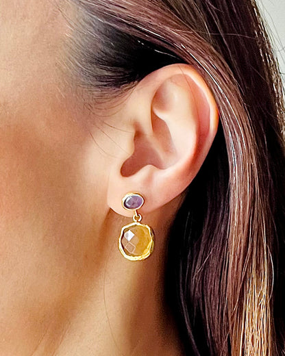 Cushion Drop Earrings